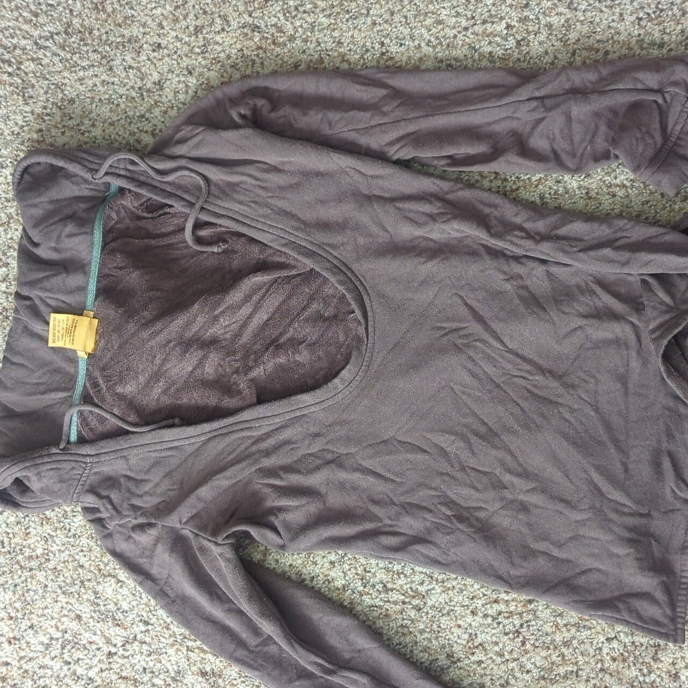 Women's Brown Scoop Neck Hoodie
